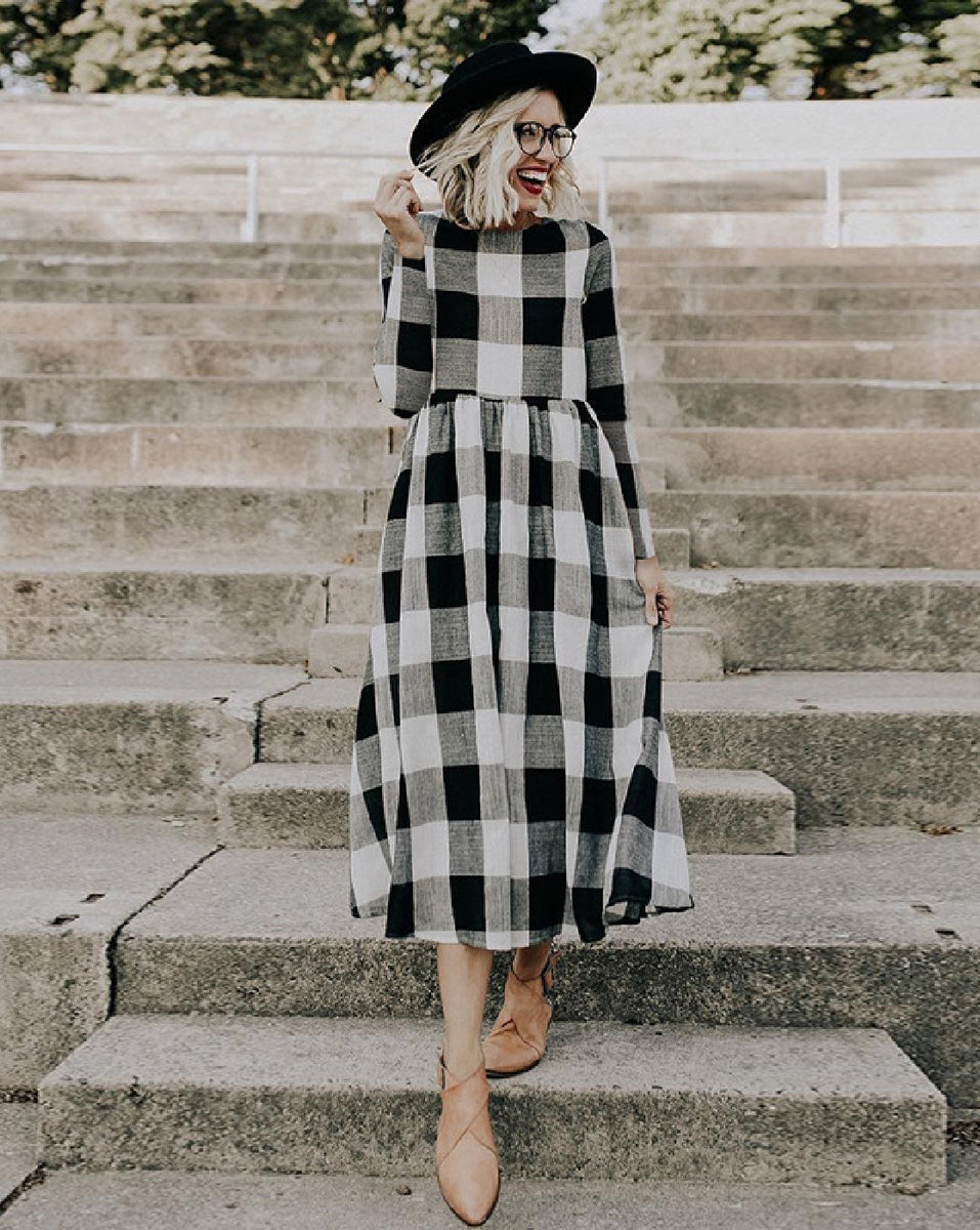 Black and White Checkered Dress Black and White Checkered Dress