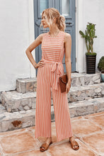 Load image into Gallery viewer, Sleeveless Stripe Jumpsuit
